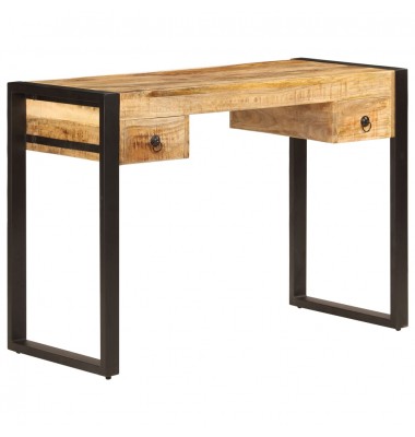  Rašomasis stalas su 2 stalčiais, 110x50x77cm, mango med. mas. - Rašomieji stalai - 1