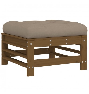  Sodo komplektas su pagalvėlėmis, 3 dalių, medaus rudas, mediena - Lauko baldų komplektai - 6