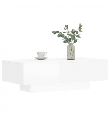  Kavos staliukas, baltas, 100x49,5x31cm, mediena, blizgus - Kavos staliukai - 3