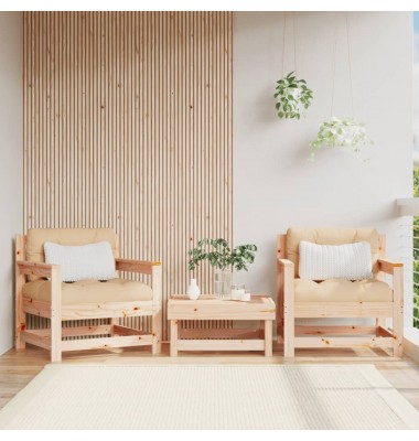  Sodo kėdės su pagalvėlėmis, 2vnt., pušies medienos masyvas - Moduliniai lauko baldai - 1