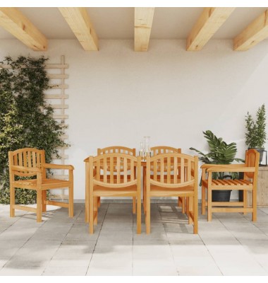  Sodo kėdės, 6vnt., 58x59x88cm, tikmedžio medienos masyvas - Lauko kėdės - 1
