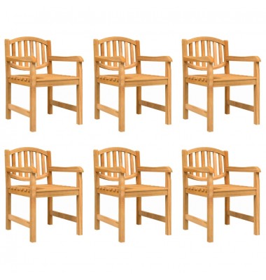  Sodo kėdės, 6vnt., 58x59x88cm, tikmedžio medienos masyvas - Lauko kėdės - 2