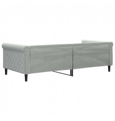  Sofa, šviesiai pilkos spalvos, 90x200cm, aksomas - Lovos - 5