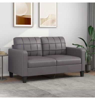  Dvivietė sofa, pilkos spalvos, 140cm, dirbtinė oda - Sofos, sofos-lovos - 1