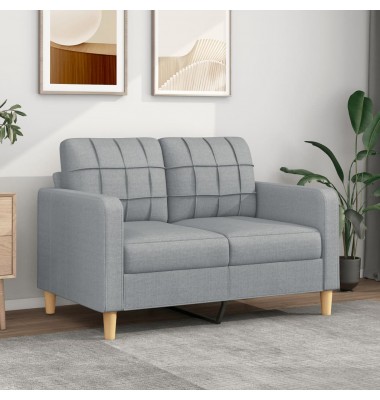  Dvivietė sofa, šviesiai pilkos spalvos, 120cm, audinys - Sofos, sofos-lovos - 1