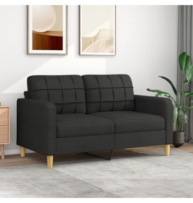  Dvivietė sofa, juodos spalvos, 140cm, audinys - Sofos, sofos-lovos - 1