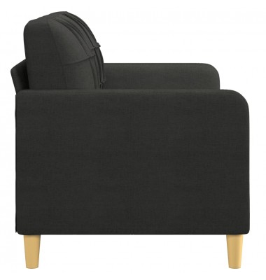  Dvivietė sofa, juodos spalvos, 140cm, audinys - Sofos, sofos-lovos - 4