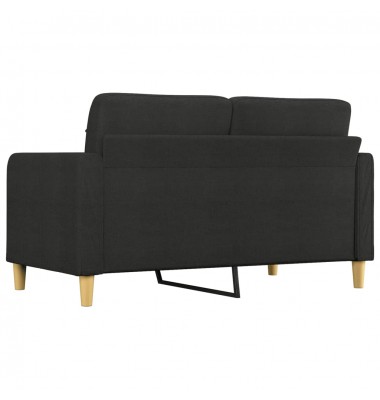  Dvivietė sofa, juodos spalvos, 140cm, audinys - Sofos, sofos-lovos - 5