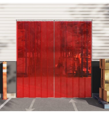  Durų užuolaida, raudona, 200mmx1,6mm, 10m, PVC - Užuolaidos - 1