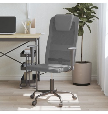  Biuro kėdė, pilkos spalvos, tinklinis audinys ir dirbtinė oda - Biuro kėdės - 1