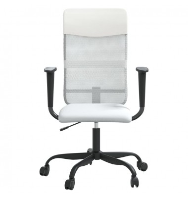  Biuro kėdė, baltos spalvos, tinklinis audinys ir dirbtinė oda - Biuro kėdės - 3