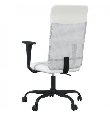  Biuro kėdė, baltos spalvos, tinklinis audinys ir dirbtinė oda - Biuro kėdės - 5