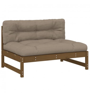  Sodo komplektas su pagalvėlėmis, 2 dalių, medaus rudas, mediena - Lauko baldų komplektai - 4