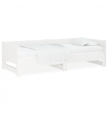  Ištraukiama lova, balta, 2x(80x200)cm, pušies medienos masyvas - Lovos - 2
