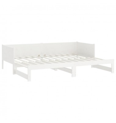  Ištraukiama lova, balta, 2x(80x200)cm, pušies medienos masyvas - Lovos - 9
