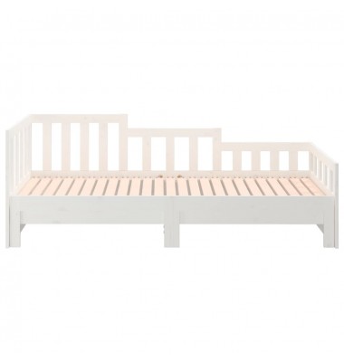  Ištraukiama lova, balta, 2x(90x200)cm, pušies medienos masyvas - Lovos - 9