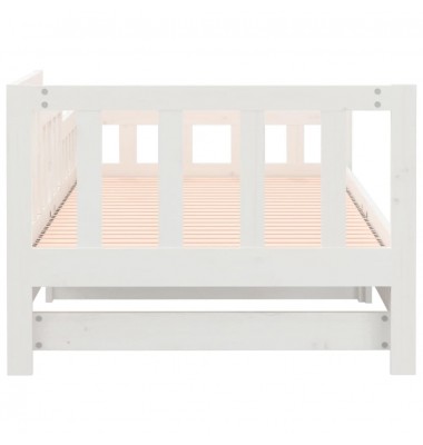  Ištraukiama lova, balta, 2x(90x200)cm, pušies medienos masyvas - Lovos - 10