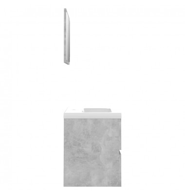  Vonios kambario baldų komplektas, betono pilkos spalvos, MDP - Vonios baldų komplektai - 5
