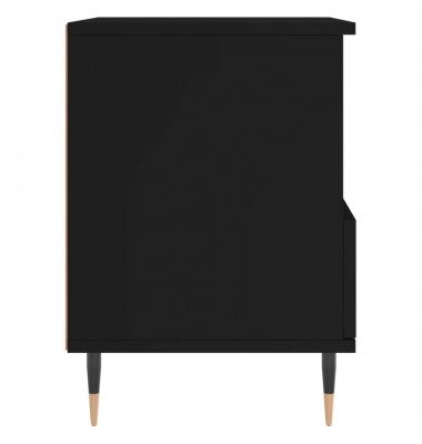  Naktinės spintelės, 2vnt., juodos, 40x35x50cm, apdirbta mediena - Naktinės spintelės - 8