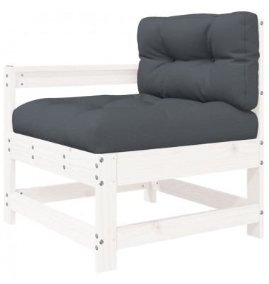  Sodo komplektas su pagalvėlėmis, 6 dalių, baltas, mediena - Lauko baldų komplektai - 5