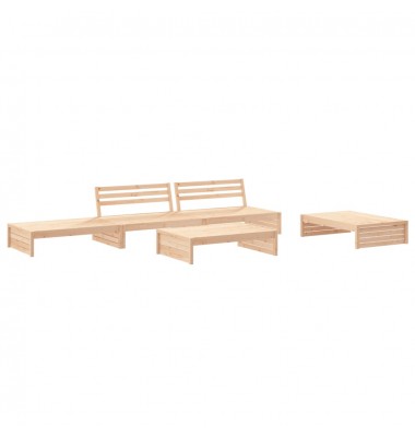  Sodo poilsio komplektas su pagalvėlėmis, 5 dalių, mediena - Lauko baldų komplektai - 3