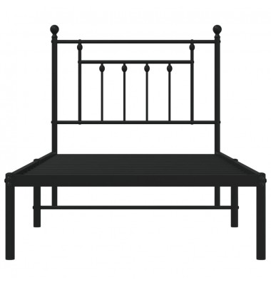  Metalinis lovos rėmas su galvūgaliu, juodos spalvos, 90x200cm   - Lovos - 6