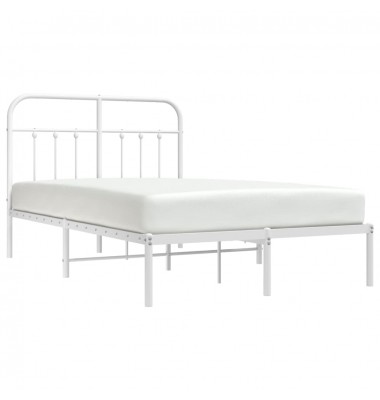  Metalinis lovos rėmas su galvūgaliu, baltos spalvos, 120x190cm - Lovos - 3