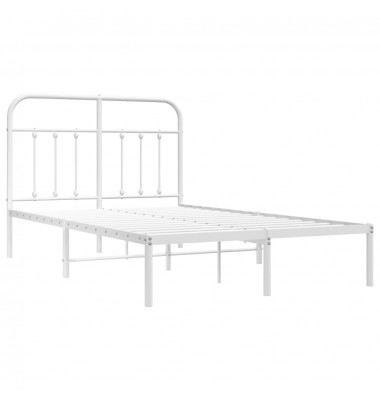  Metalinis lovos rėmas su galvūgaliu, baltos spalvos, 120x190cm - Lovos - 5