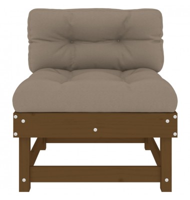  Vidurinė sofos dalis su pagalvėlėmis, medaus, pušies masyvas - Moduliniai lauko baldai - 3