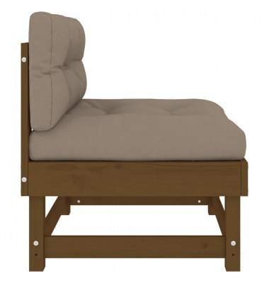  Vidurinė sofos dalis su pagalvėlėmis, medaus, pušies masyvas - Moduliniai lauko baldai - 4