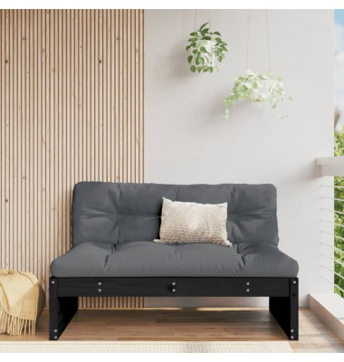  Vidurinė sofos dalis, juoda, 120x80cm, pušies medienos masyvas - Moduliniai lauko baldai - 1