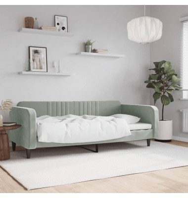  Sofa, šviesiai pilkos spalvos, 90x200cm, aksomas - Lovos - 1
