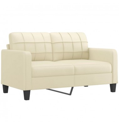  Dvivietė sofa, kreminės spalvos, 140cm, dirbtinė oda - Sofos, sofos-lovos - 2