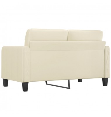  Dvivietė sofa, kreminės spalvos, 140cm, dirbtinė oda - Sofos, sofos-lovos - 5