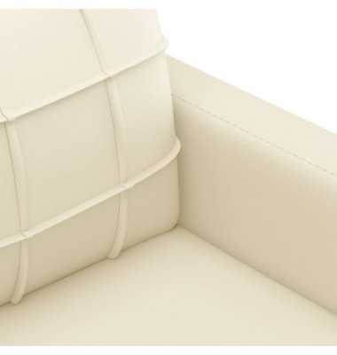  Dvivietė sofa, kreminės spalvos, 140cm, dirbtinė oda - Sofos, sofos-lovos - 6