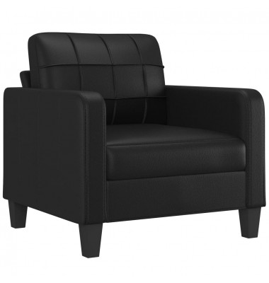  Krėslas, juodos spalvos, 60cm, dirbtinė oda - Sofos, sofos-lovos - 2