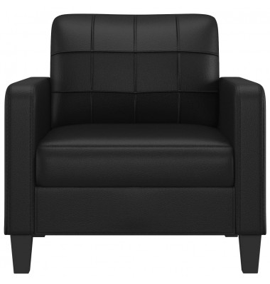  Krėslas, juodos spalvos, 60cm, dirbtinė oda - Sofos, sofos-lovos - 3
