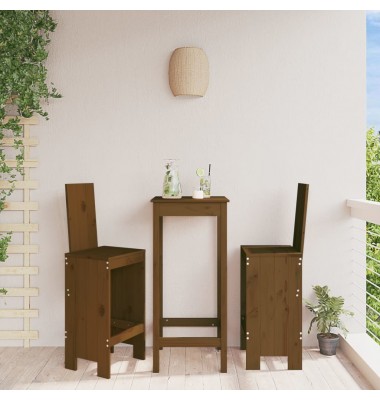  Baro taburetės, 2vnt., medaus rudos, 40x42x120cm, pušis - Lauko kėdės - 1