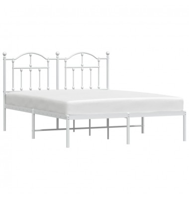  Metalinis lovos rėmas su galvūgaliu, baltos spalvos, 140x200cm - Lovos - 3