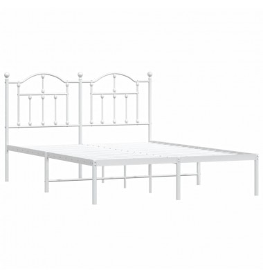  Metalinis lovos rėmas su galvūgaliu, baltos spalvos, 140x200cm - Lovos - 4