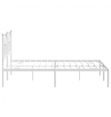  Metalinis lovos rėmas su galvūgaliu, baltos spalvos, 140x200cm - Lovos - 6