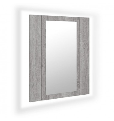  Veidrodinė LED vonios spintelė, pilka, 40x12x45cm, mediena - Vonios spintelės, veidrodžiai - 2