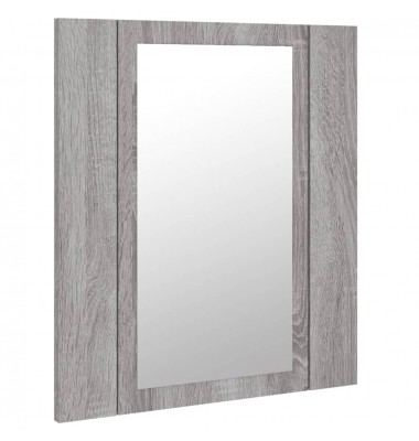  Veidrodinė LED vonios spintelė, pilka, 40x12x45cm, mediena - Vonios spintelės, veidrodžiai - 9