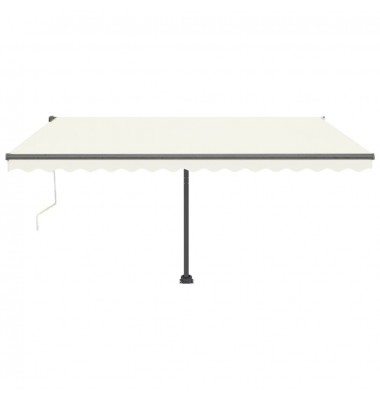  Automatinė markizė su LED/vėjo jutikliu, kreminė, 450x300cm - Markizės terasoms, langams, durims - 3