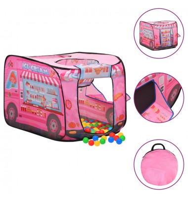  Vaikiška žaidimų palapinė, rožinės spalvos, 70x112x70cm - Žaidimų nameliai, batutai, smėlio dėžės - 1