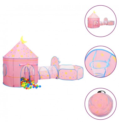  Vaikiška žaidimų palapinė, rožinės spalvos, 301x120x128cm - Žaidimų nameliai, batutai, smėlio dėžės - 1