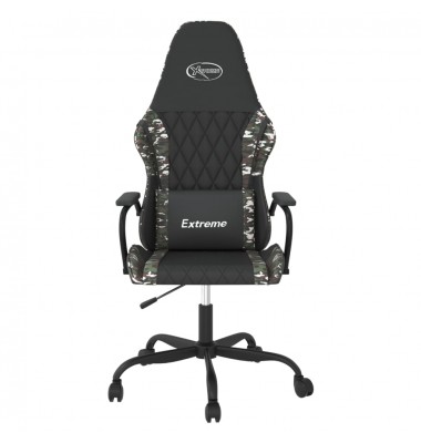  Masažinė žaidimų kėdė, juoda ir kamufliažinė, dirbtinė oda - Žaidimų kėdės - 3
