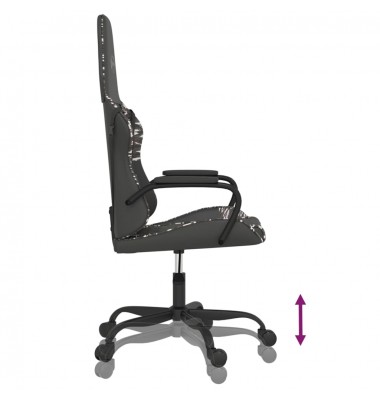  Masažinė žaidimų kėdė, juoda ir kamufliažinė, dirbtinė oda - Žaidimų kėdės - 6