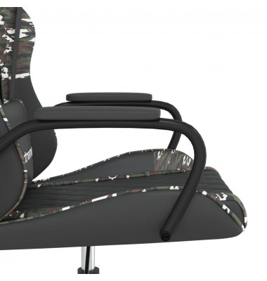  Masažinė žaidimų kėdė, juoda ir kamufliažinė, dirbtinė oda - Žaidimų kėdės - 8