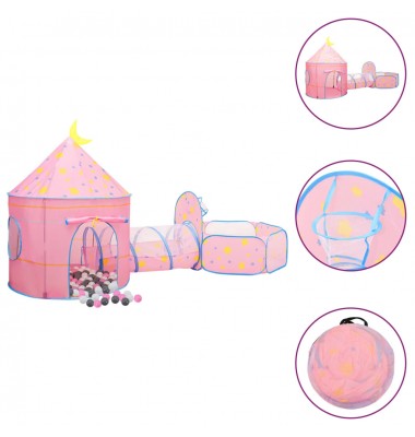  Žaidimų palapinė su 250 kamuoliukų, rožinė, 301x120x128cm - Žaidimų nameliai, batutai, smėlio dėžės - 1